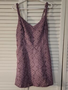 Hollister Lavender Lace Mini Dress